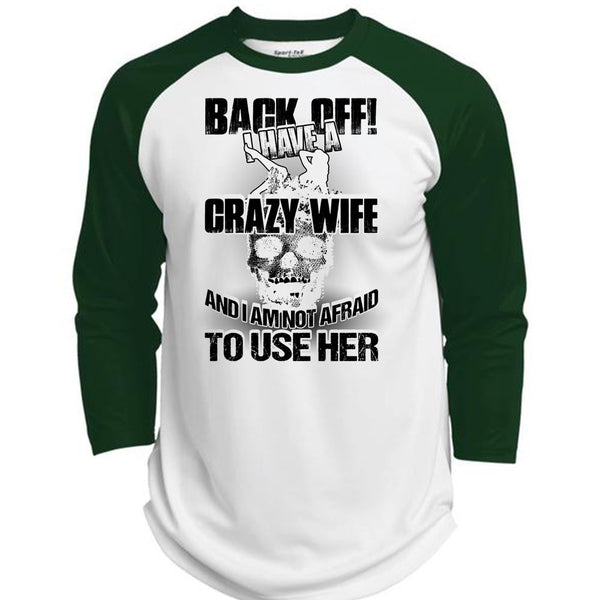 I Have A Crazy Wife T Shirt, I Love Wife T Shirt, Awesome T-Shirts  (Polyester Game Baseball Jersey)