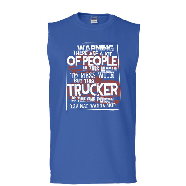 This Trucker T Shirt, Gift For Trucking T Shirt, Cool T Shirt (Men's Cotton Sleeveless)