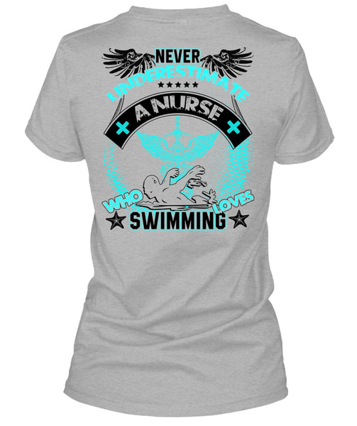 Nurse Who Loves Swimming T Shirt, I Love Swimming T Shirt