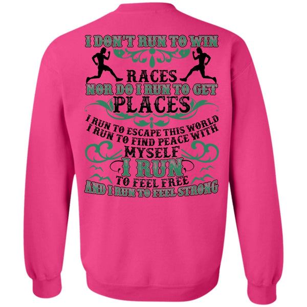 I Love Running T Shirt, I Run To Feel Free Sweatshirt