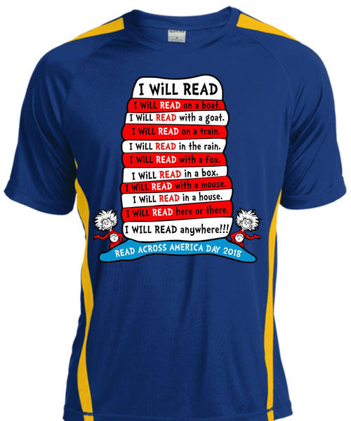 Dr. Seuss T Shirt, I Will Read On Boat T Shirt, The Cat in the Hat T Shirt, I Will Read Anywhere T Shirt, Cool Shirt