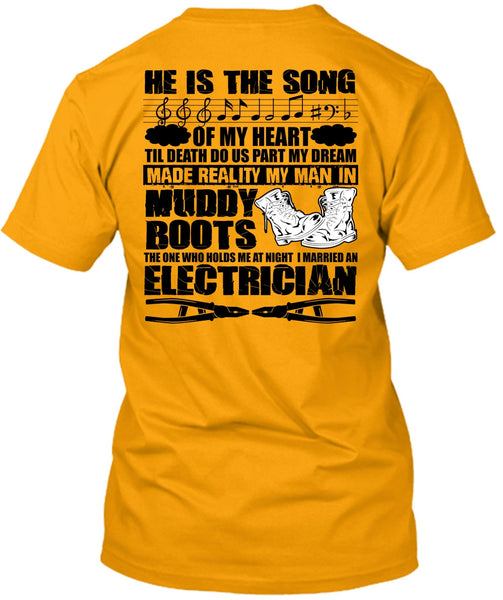 I Married An Electrician T Shirt, I Love Electrician T Shirt