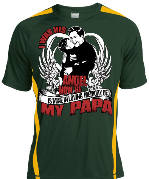 I Was His Angel Now T Shirt, Loving Memory Of My Papa T Shirt, Cool Shirt