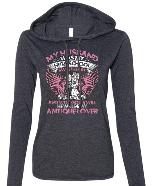 My Husband Was My High School T Shirt, Being A Husband T Shirt (Anvil Ladies Ringspun Hooded)