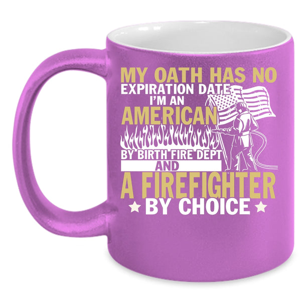 I'm An American And A Firefighter Coffee Mug, American Flag Coffee Cup