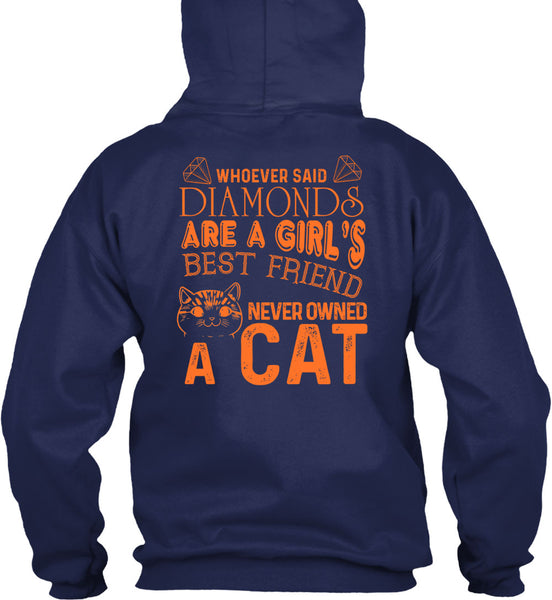 Diamonds Are A Girl's Best Friend Never Owned A Cat T Shirt, I Love Cat T Shirt