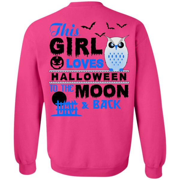 Wait For Halloween T Shirt, This Girl Loves Halloween To The Moon And Back Sweatshirt