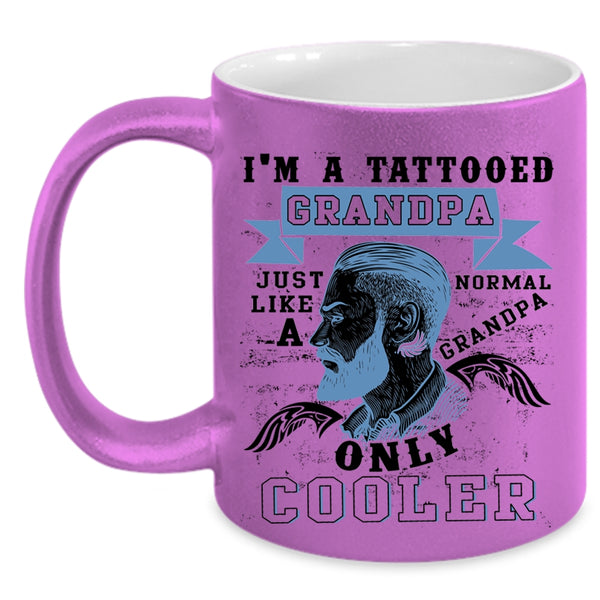 Cool Grandpa Coffee Mug, I'm A Tattooed Grandpa Accent Mug
