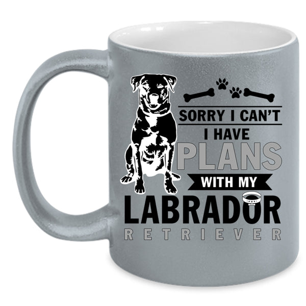Dog Lovers Coffee Mug, I Have Plans With My Labrador Accent Mug