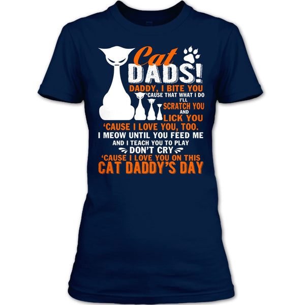 Cat Dads T Shirt, Daddy I Bite You T Shirt