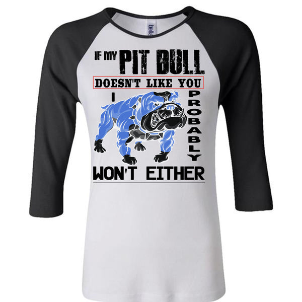 If My Pit Bull Doesn't Like You T Shirt, I Love My Dogs T Shirt, Awesome T-Shirts