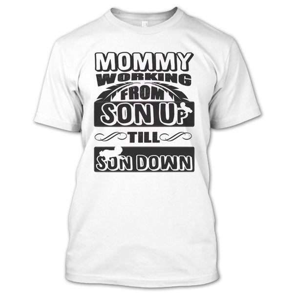 A black t-shirt with the shopify logo