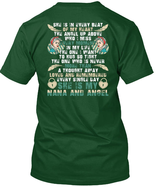 She Is My Nana And Angel T Shirt, Beat Of My Heart T Shirt