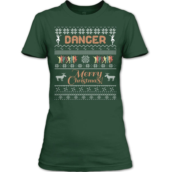 Dancer Merry Christmas T Shirt, Coolest Dancer T Shirt