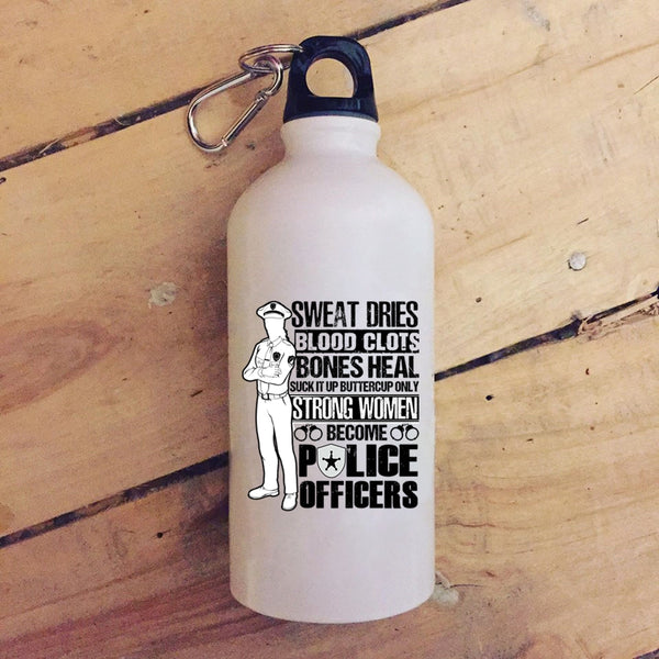 Only Strong Men Become Police Officers 20 oz Stainless Steel Bottle,Awesome Husband Outdoor Sports Water Bottle