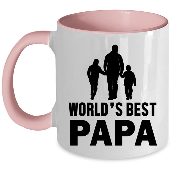 Best Papa Ever Coffee Mug, World's Best Papa Accent Mug