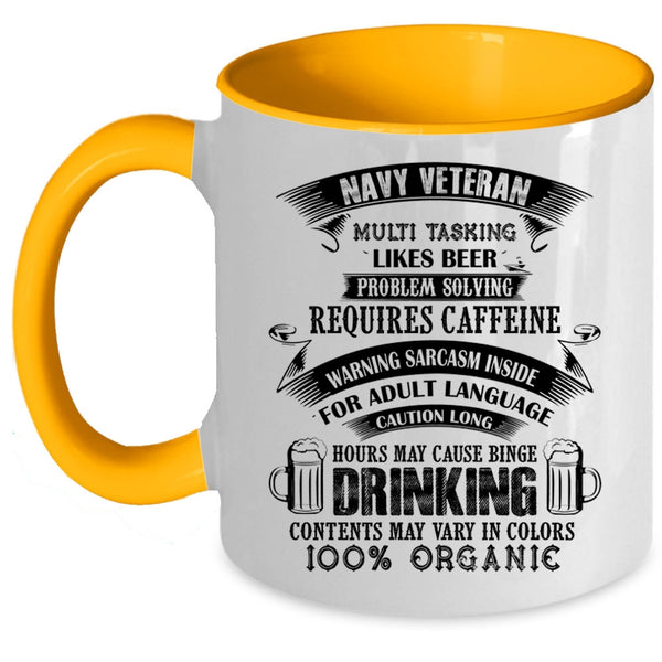 Funny Gift For Navy Veteran Coffee Mug, Navy Veteran Accent Mug