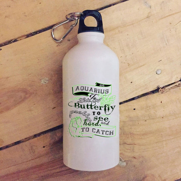 An Aquarius Is Like A Butterfly 20 oz Stainless Steel Bottle,Birthday Gift Outdoor Sports Water Bottle