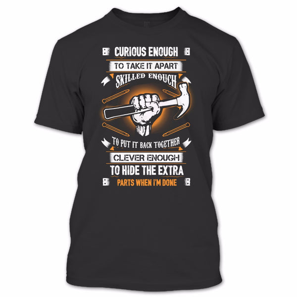 A black t-shirt with the shopify logo