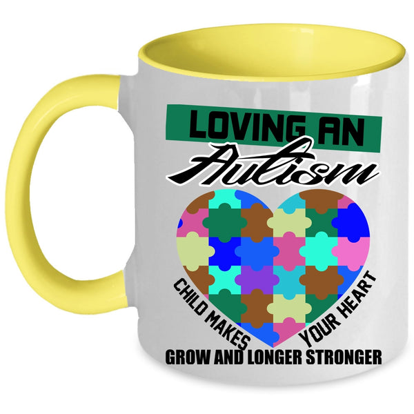 Child Makes Your Heart Coffee Mug, Loving An Autism Accent Mug