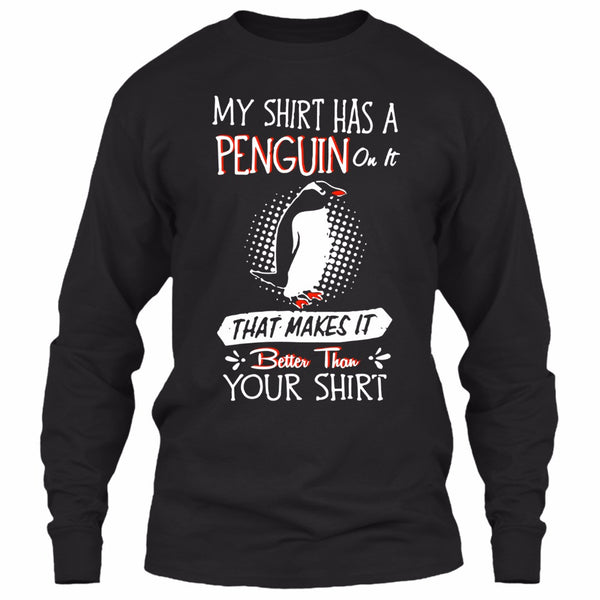 A black t-shirt with the shopify logo