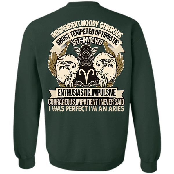 Short Tempered Optimistic T Shirt, I Love Aries Sweatshirt