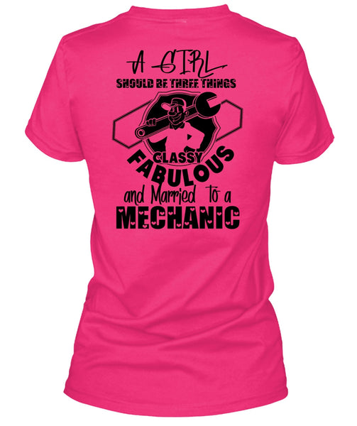 Married To A Mechanic T Shirt, I Love Mechanic T Shirt