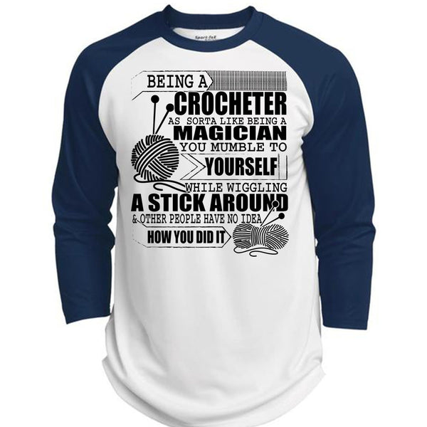 Being A Crocheter T Shirt, I Love Knitter T Shirt, Awesome T-Shirts  (Polyester Game Baseball Jersey)