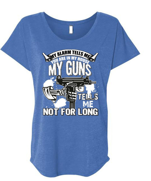 My House My Guns T Shirt, Being A Veteran T Shirt, Cool Shirt (Ladies' Triblend Dolman Sleeve)