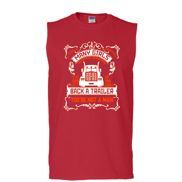 I Don't Care How Many Girls T Shirt, Coolest Trucker T Shirt, Cool T Shirt (Men's Cotton Sleeveless)