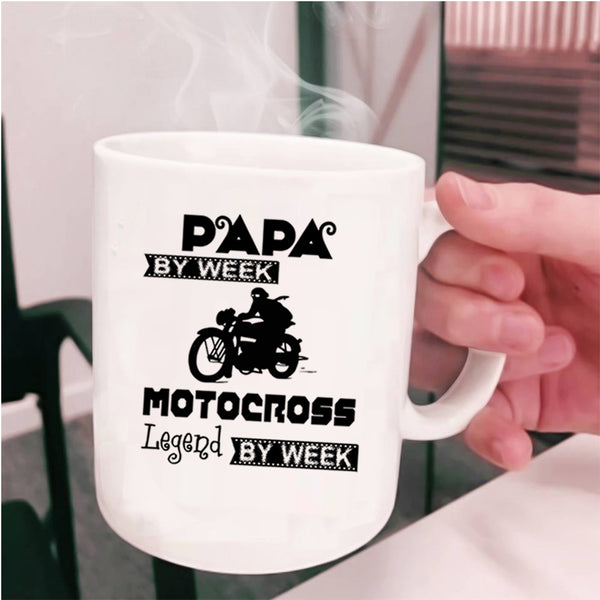 Motocross Legend By Week Coffee Mug, Papa By Week Cup