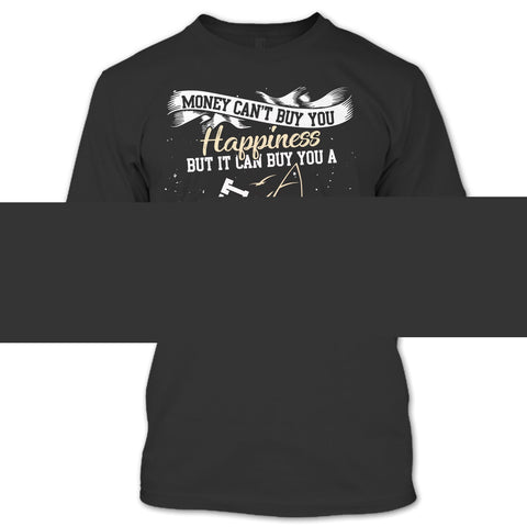 A black t-shirt with the shopify logo