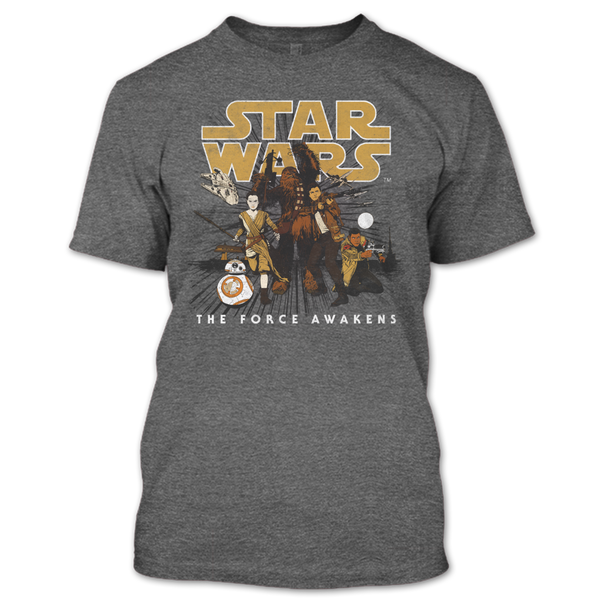 A black t-shirt with the shopify logo