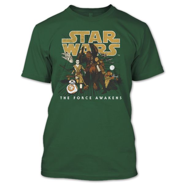 A black t-shirt with the shopify logo