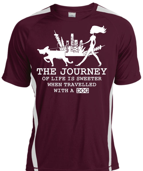 The Journey Of Life Is Sweeter T Shirt, Travelled With A Dog T Shirt, Cool Shirt