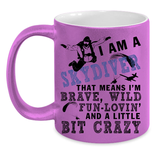 Outdoor Coffee Mug, I Am A Skydiver Accent Mug