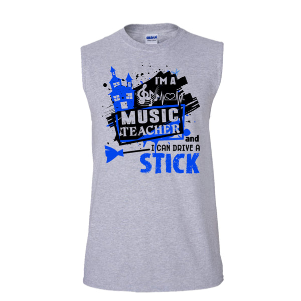 Coolest Halloween T Shirt, I Can Drive A Stick T Shirt, Awesome t-shirts (Men's Cotton Sleeveless)