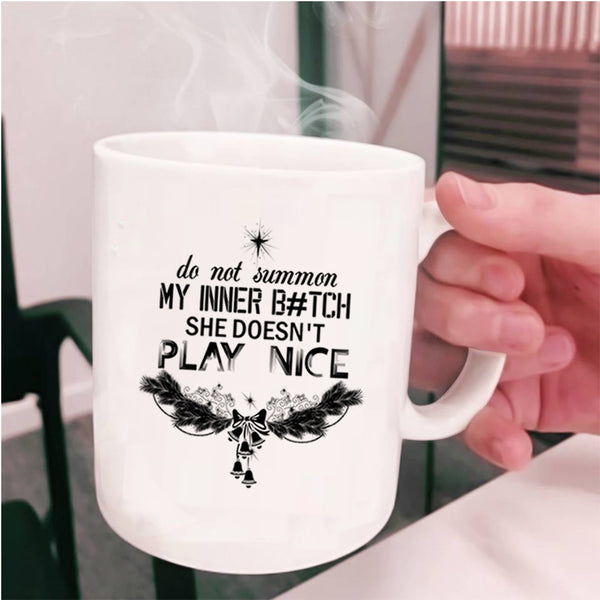Christmas Family Vacation Coffee Mug, She Doesn't Play Nice Cup