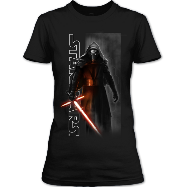 A black t-shirt with the shopify logo