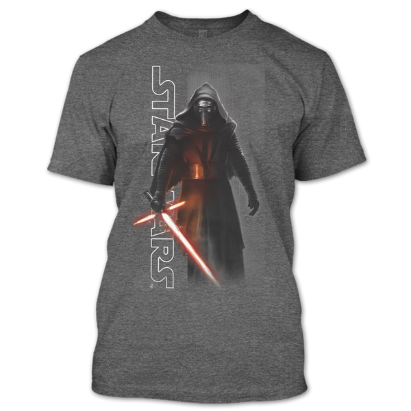 A black t-shirt with the shopify logo