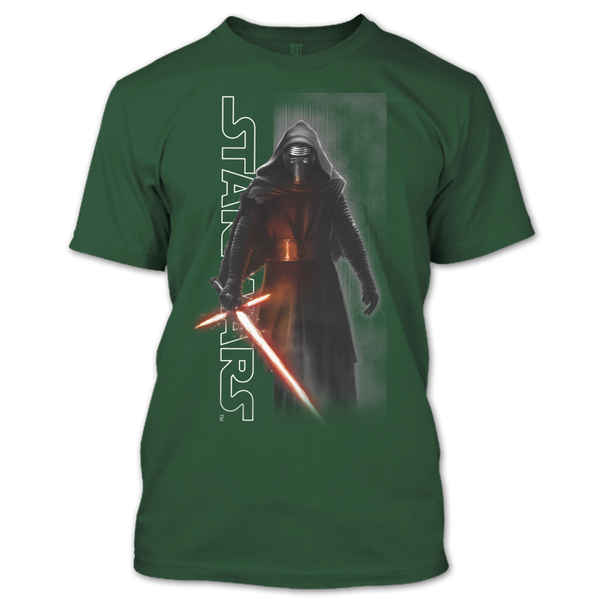 A black t-shirt with the shopify logo