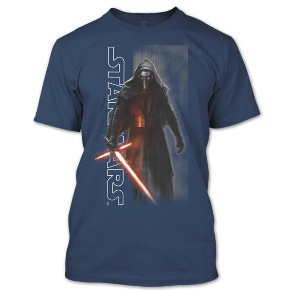 A black t-shirt with the shopify logo