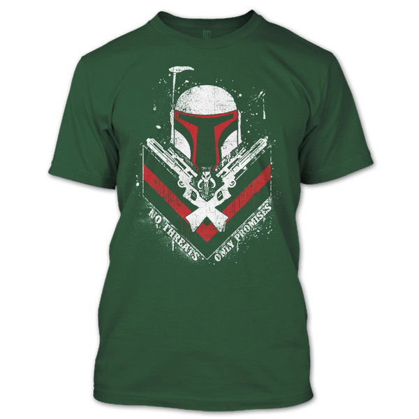 A black t-shirt with the shopify logo