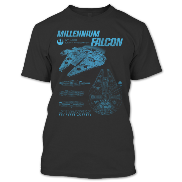 A black t-shirt with the shopify logo