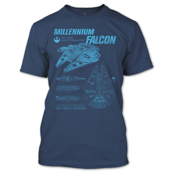 A black t-shirt with the shopify logo