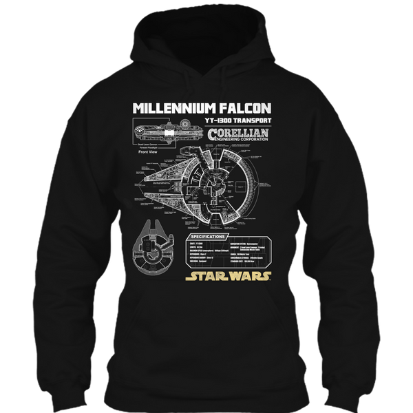 A black t-shirt with the shopify logo