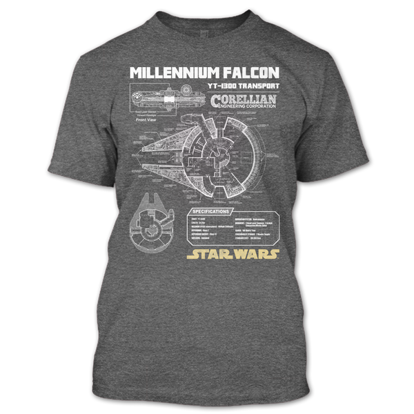 A black t-shirt with the shopify logo