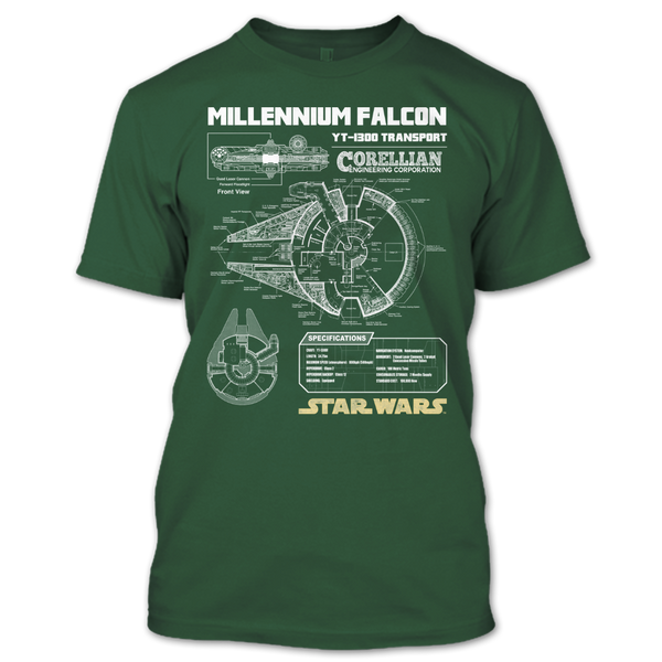 A black t-shirt with the shopify logo