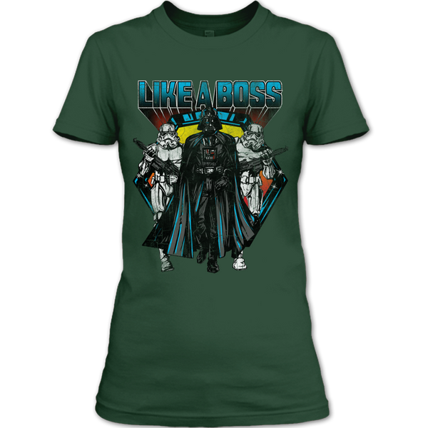 A black t-shirt with the shopify logo