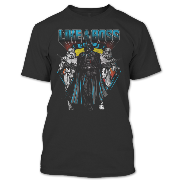 A black t-shirt with the shopify logo